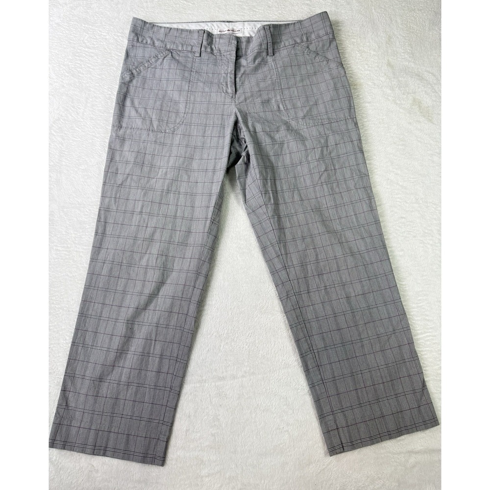 Peter‎ Millar Golf Pants Womens Size 10 Gray Purple Plaid
